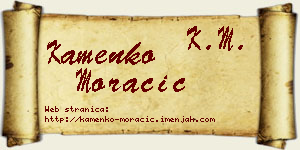 Kamenko Moračić vizit kartica